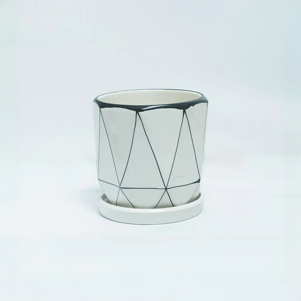 Ceramic Diamond Designed Pot