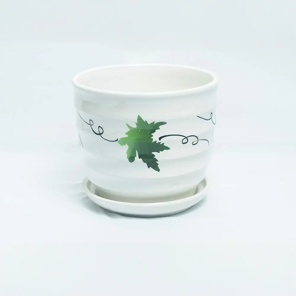 Ceramic Flower Designed Pot