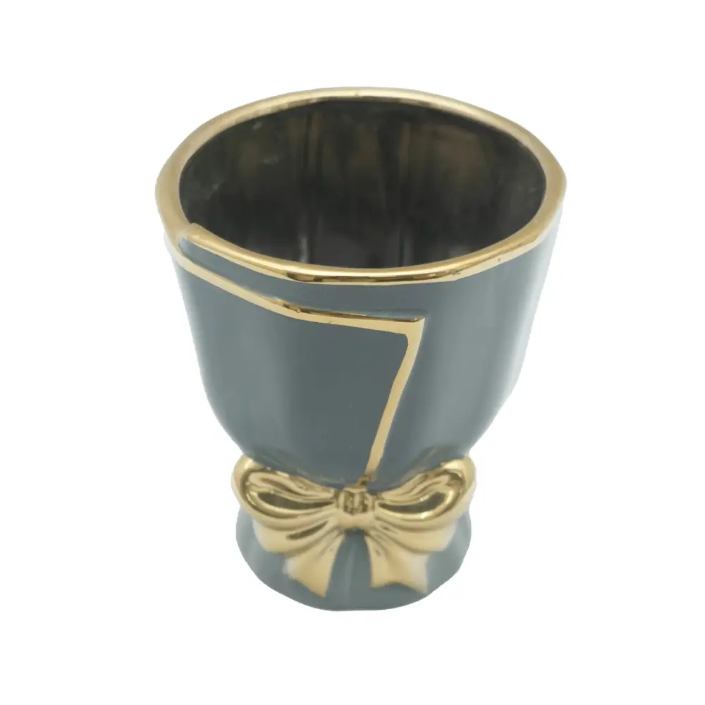 Luxury Style Ceramic Matt Black Pot
