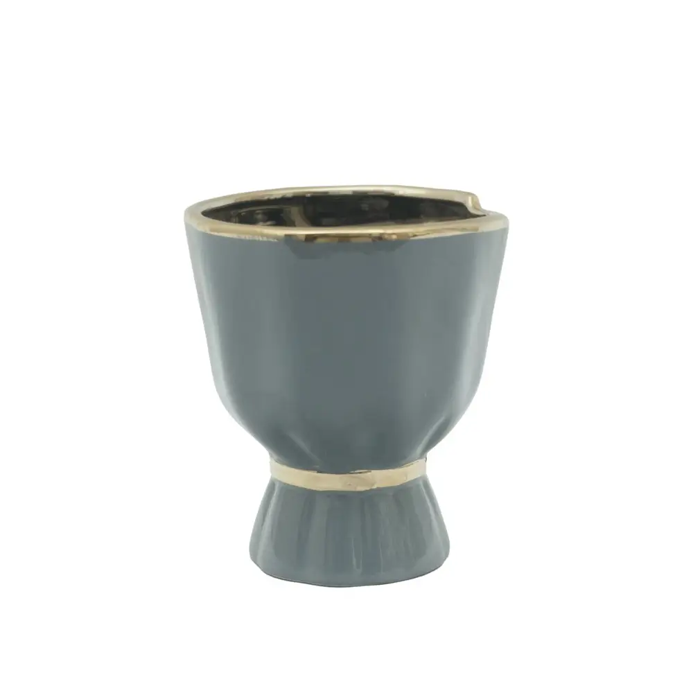 Luxury Style Ceramic Matt Black Pot