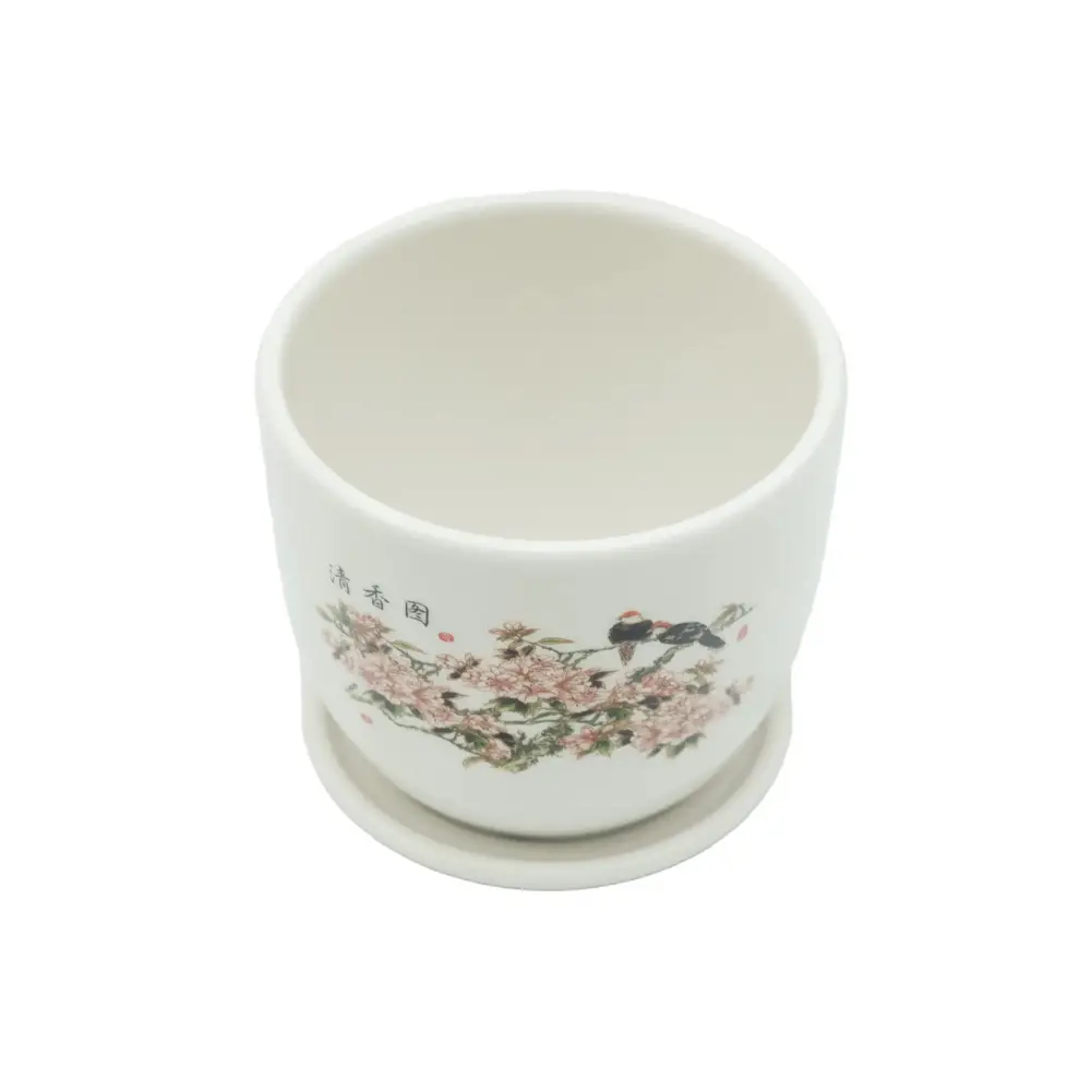 Ceramic Flower Designed Pot