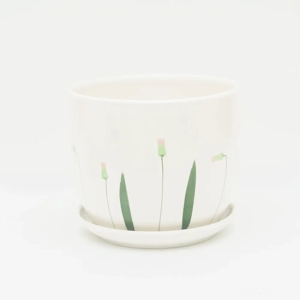 Ceramic Flower Designed Pot