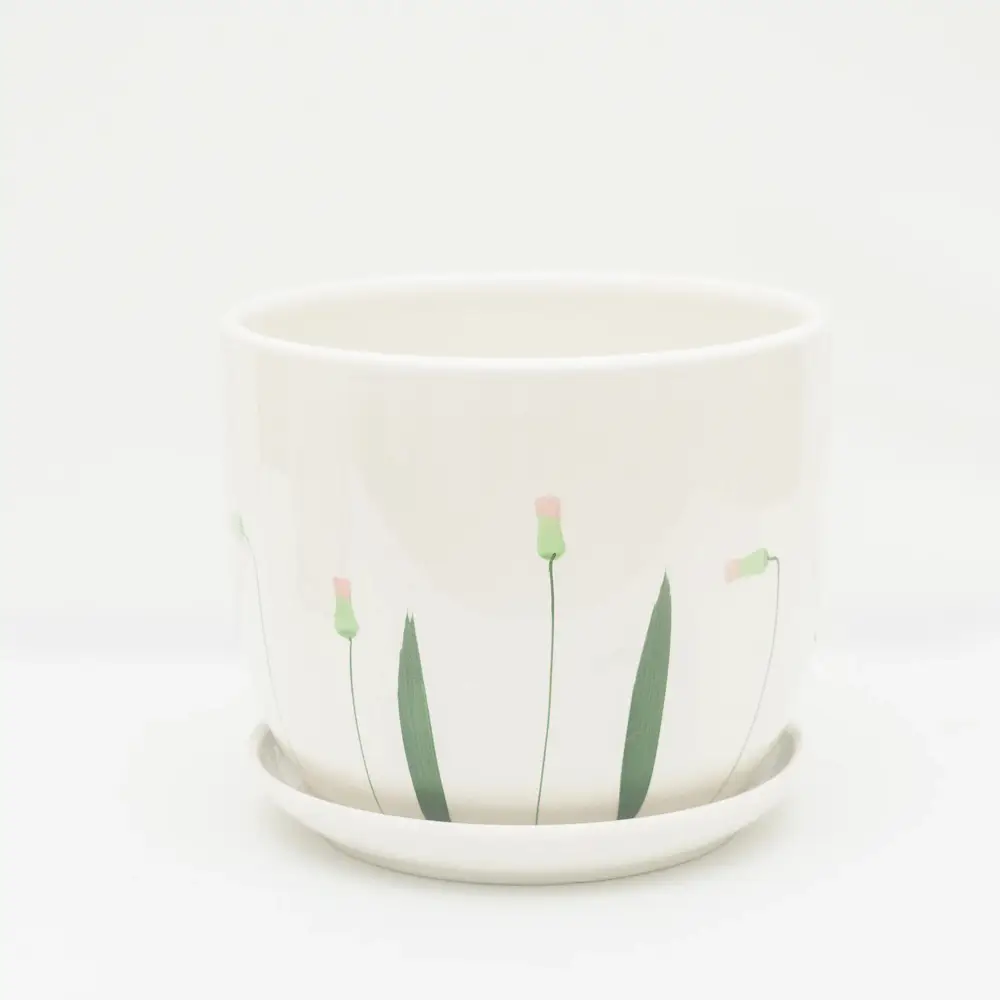 Ceramic Flower Designed Pot