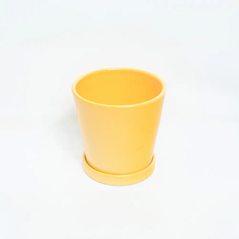 Yellow Color Ceramic Pot