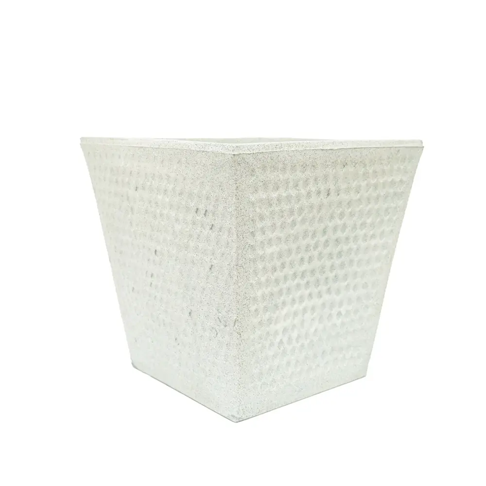 White Square Texture Pot