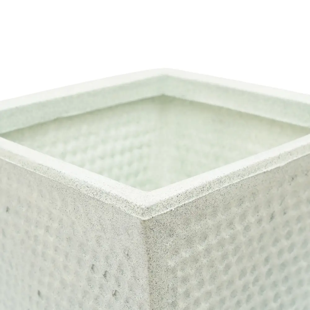 White Square Texture Pot