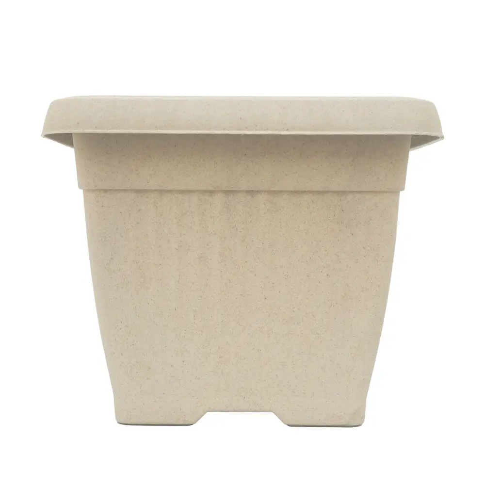 Cream Texture Square Pot